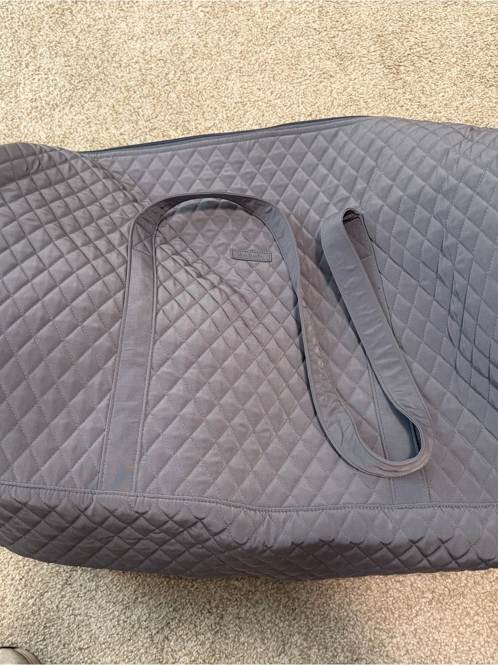 Vera Bradley Quilted Gray Shoulder Tote